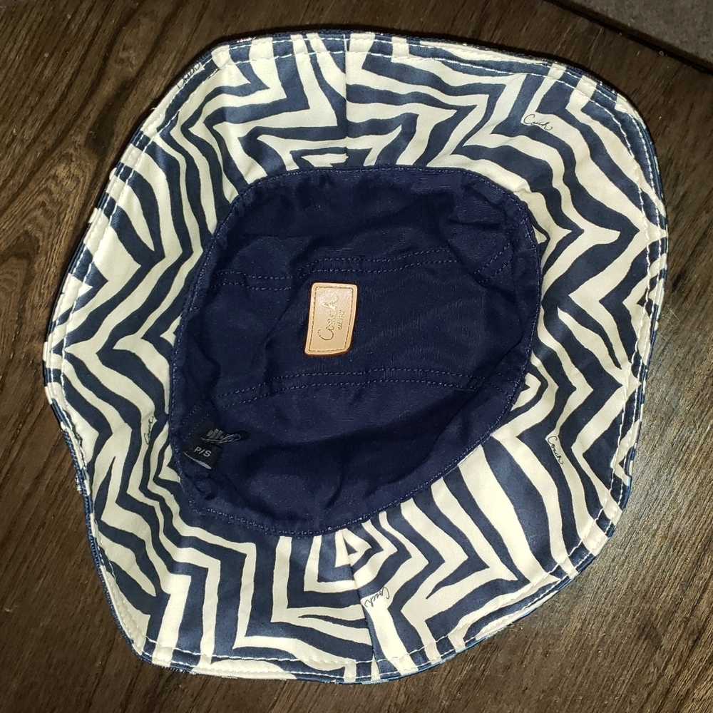 Vintage Rare Coach Poppy Denim Patchwork Bucket Hat P/Small - Picture 10 of 17